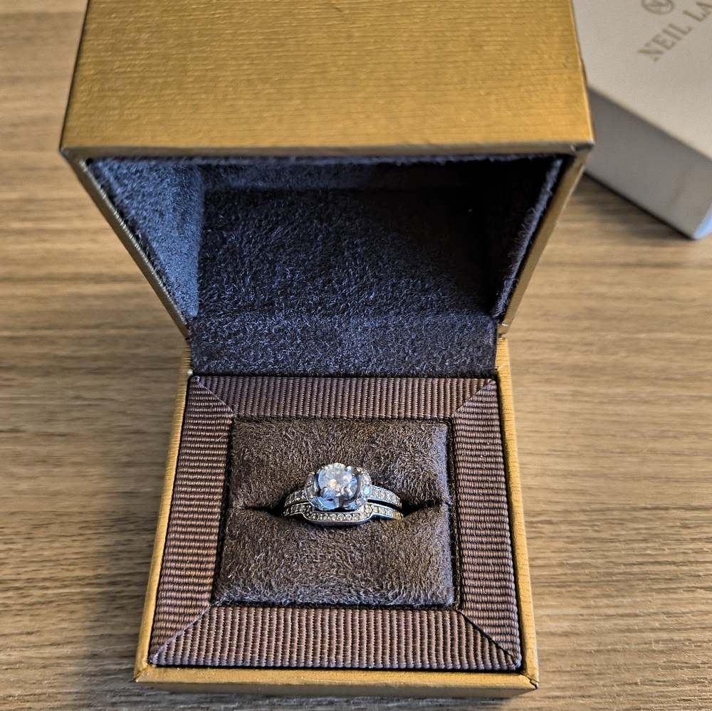 White Gold Diamond Wedding Set